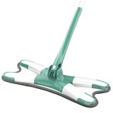 Mop plat cu laveta din microfibra, flippy, pentru uz casnic, sistem de stoarcere x, tija telescopica 140 cm, rotire 360&Acirc;&deg;,38 x 140 cm, verde