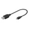 Cablu USB - micro USB 2.0 OTG 0.2m negru