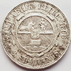 309 Africa de sud 2 Shillings 1896 Zuid Afrikaansche Republiek km 6 argint