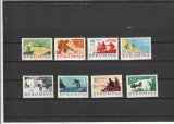 ROMANIA 1962 LP 544 PESCUITUL SPORTIV SERIE MNH NESTAMPILATA