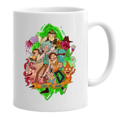 Cana alba personalizata rick and morty, INOVATIX&amp;reg;. 330 ml foto