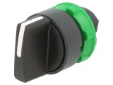 Comutator rotativ 22mm negru 3 poziții