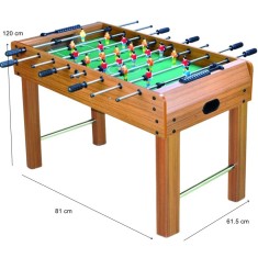 Masa de Fotbal cu Teren si 21 Jucatori, 8 Manere, cu Tablou pentru Scor, din Metal, Lemn si ABS, 120 x 61.5 x 81 cm, cu Picioare, pentru copii adulti foto