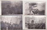 Bnk foto - 4 poze sfintire biserica Costieni 1956 - episcopul Antim Angelescu, Alb-Negru, Romania de la 1950, Portrete