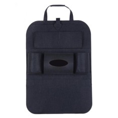 Organizator spatar scaun auto cu buzunare din pasla, negru, OCS-01 foto
