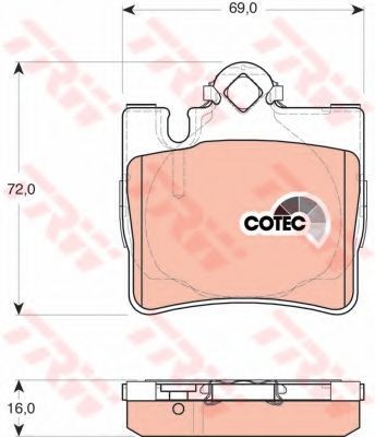 Set placute frana,frana disc MERCEDES S-CLASS Cupe (C215) (1999 - 2006) TRW GDB1455 foto