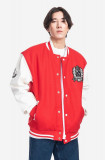 Reebok Classic jachetă bomber din amestec de l&acirc;nă Res V Jacket culoarea roșu HS5794-red