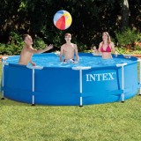 Piscina Intex Cadru Metalic 305x76 cm, 4485L, Albastra, Durabila, Kit Reparatii Inclus