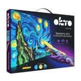 Set pictura 3D cu argila usoara, 30 40cm - Starry Night, Okto
