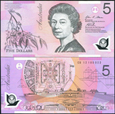 Australia 2012 - 5 dollars UNC, polimer foto
