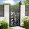 VidaXL Poartă de grădină neagră 105x180 cm, oțel, model cruce 4101002