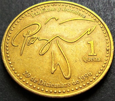 Moneda exotica 1 QUETZAL - GUATEMALA, anul 1999 * cod 3154 foto