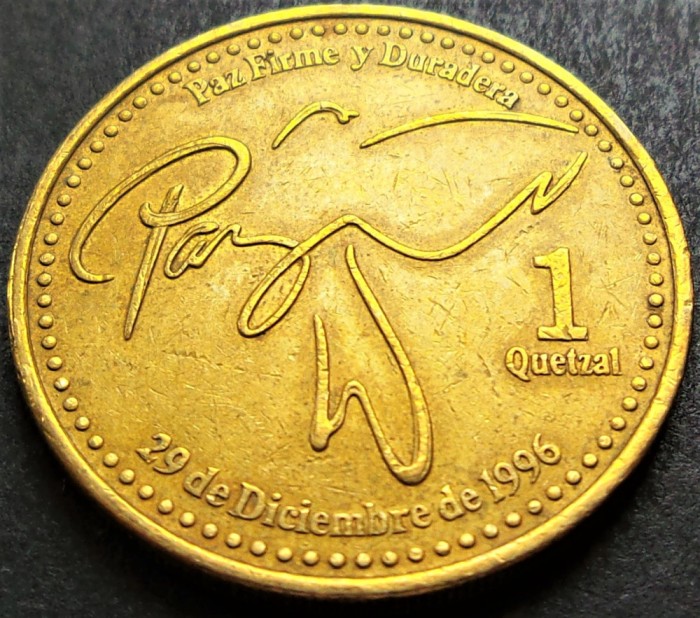 Moneda exotica 1 QUETZAL - GUATEMALA, anul 1999 * cod 3154