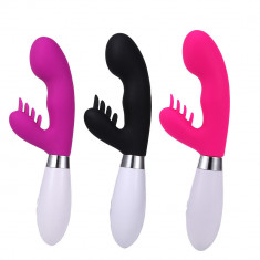 Vibrator roz cu stimuli pentru clitoris si punctul G, cod produs: gsv-09-a