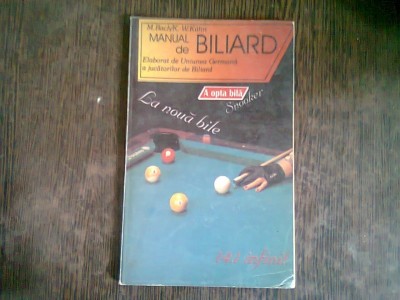 MANUAL DE BILIARD - M. BACH foto