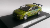 Macheta Mitsubishi Lancer EVO 7 WII 2002 Fast and Furious - Greenlight 1/43, 1:43