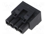 Regletă de conexiuni deconectabilă DEGSON 7,5mm 4 piste neagră
