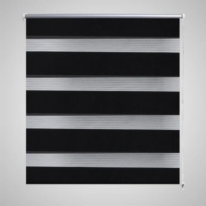 Jaluzea tip zebra, 120 x 230 cm, negru