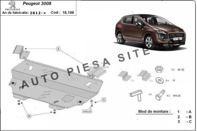 Scut metalic motor Peugeot 3008 fabricat incepand cu 2012 APS-18,199 foto