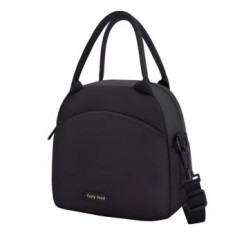 Geanta Termica pentru Pranz Unisex 9,5 L, Neagra, Impermeabila, cu 2 Manere