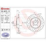 Set discuri frana Ford: C-Max (Dm2), Focus 2 (Da); Volvo: C30 (533), S40 2 (544), V40 (525), V50 (545)., punte spate, 280x11, plin perforat, BREMBO
