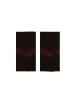 Set Stickere Stalpi Auto 50x25cm, Black Hexagon, Xenon Bright foto
