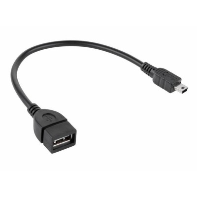 Cablu OTG, USB mama - miniUSB tata, Lungime 20 cm foto