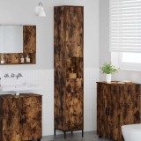 vidaXL Dulap de baie &icirc;nalt cu sertar Stejar afumat 31.5 x 33 x 190 cm