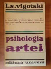 PSIHOLOGIA ARTEI - L. S. VIGOTSKI 1973 foto