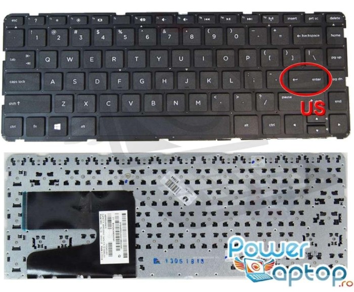 Tastatura HP Pavilion 14E 14 E series layout US fara rama enter mic