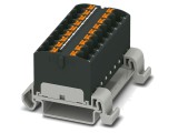Conector pe șină 32A, push-in, 18 borne