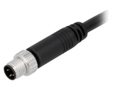 Conector M8 3-Pin Tată Drept cu Cablu 5m