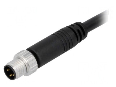 Conector M8 3-Pin Tată Drept cu Cablu 5m foto