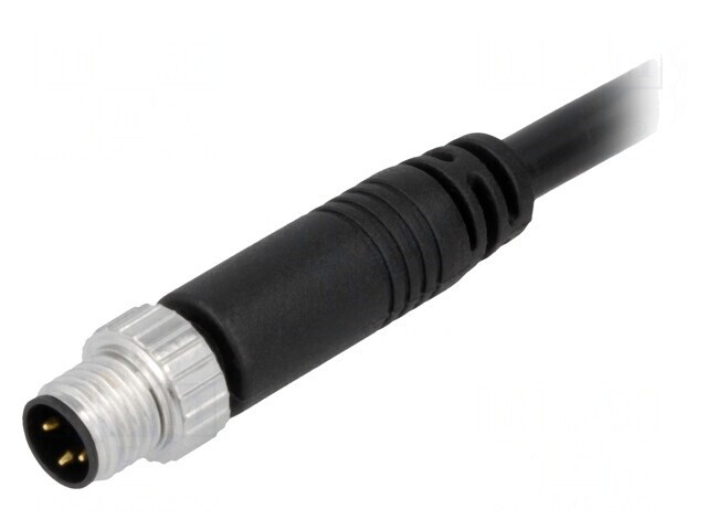 Conector M8 3-Pin Tată Drept cu Cablu 5m