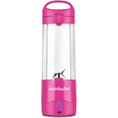 Blender portabil Nutribullet NBP003BP, capacitate 475 ml, 15 utilizari per incarcare, USB-C, roz