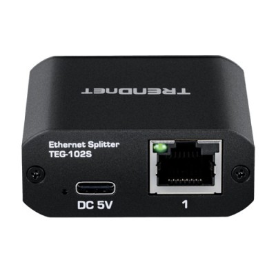 Splitter RJ45 Gigabit 1 IN, 2 OUT, USB-C - TRENDnet TEG-102S SafetyGuard Surveillance foto