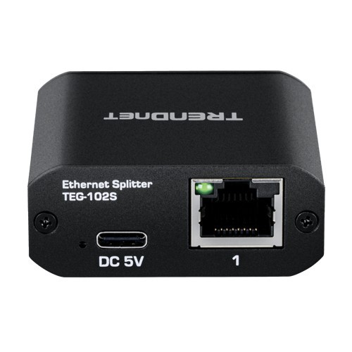 Splitter RJ45 Gigabit 1 IN, 2 OUT, USB-C - TRENDnet TEG-102S SafetyGuard Surveillance