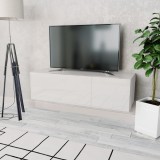 VidaXL Comodă TV, PAL 120 x 40 x 34 cm Alb foarte lucios