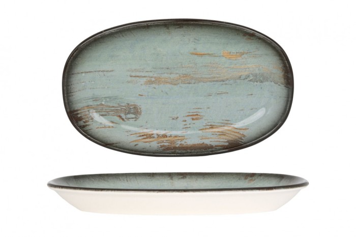 Bonna Placa de service - Madera - Por&Aring;&pound;elan - 24x14 cm - set de 2