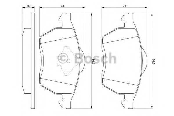 Set placute frana,frana disc VW SHARAN (7M8, 7M9, 7M6) (1995 - 2010) BOSCH 0 986 494 003