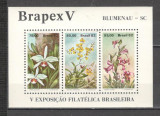 Brazilia.1982 Expozitia filatelica BRAPEX:Flori Orchidee-Bl. GB.70, Nestampilat
