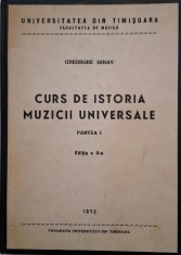 Curs de istoria muzicii universale (Partea I) - Gheorghe Goian