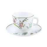 Ceasca si farfurioara 21066G, sticla termica, multicolor, 250 ml