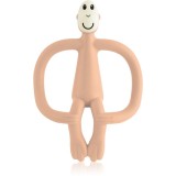 Matchstick Monkey Teething Toy and Gel Applicator jucărie pentru dentiție perie 2 in 1 Peach Salmon 1 buc