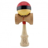Kendama X Originala, Profesionala ,Big Cups V2, Super Sticky cu Cupe Mari, Rulment Metalic,18 cm, Ata 55 cm, Rosu/Negru/Galben