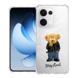 Husa antisoc pentru oppo reno13, airbag pro, clear, stay real