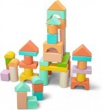 Set 100 cuburi din lemn UMU Toys