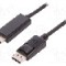 Cablu DisplayPort - HDMI, DisplayPort mufa, HDMI mufa, 3m, negru, QOLTEC - 50437