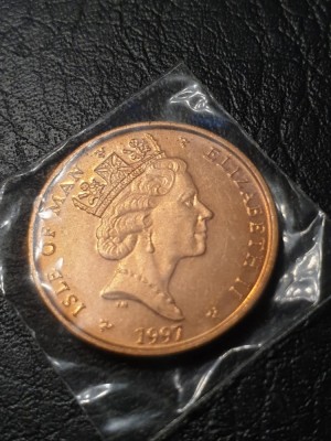 C3 Isle of Man 1 cent 1997 UNC foto