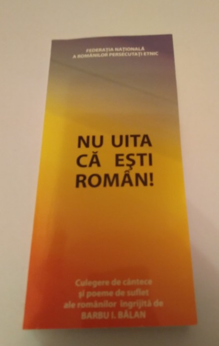 NU UITA CĂ EŞTI ROM&Acirc;N - FEDERAŢIA NAŢIONALĂ A ROM&Acirc;NILOR PERSECUTAŢI ETNIC